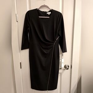 Calvin Klein Zipper Front Sheath Dress